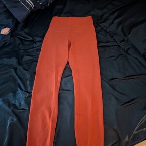High-Waisted Orange Lululemon Leggings